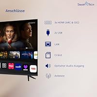 Smart Tech 43QH02V, 43 Zoll (108 cm) UHD-QLED Smart-Fernseher, YouTube, Netflix, Prime Video, Disney+, Whale TV – Ansicht 4