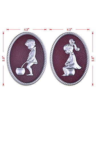 Bathroom Sign For Restroom Door Self-Adhesive Men's And Women's Toilet Sign #TOP2