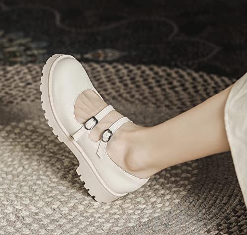 Sapatos femininos Lolita bico redondo salto baixo doce Mary Jane, sapatos de uniforme para cosplay,