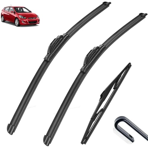 Balais d'essuie-glace avant arrière Hyundai Accent RB pour rouler sous la pluie