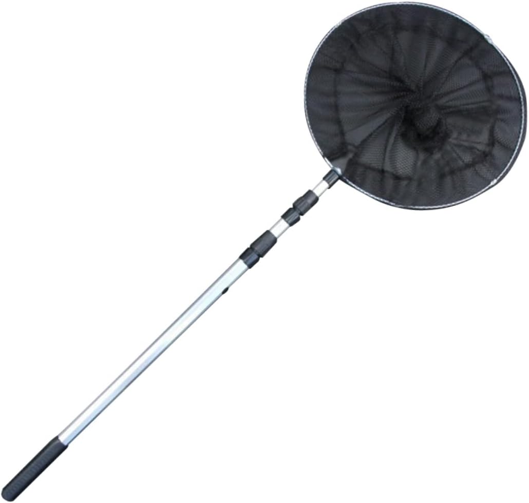 KICHOUSE 1.5m Collapsible Retractable Fishing Net Aluminum Alloy Pole Fish Aquarium Nets for Fish Tank Trout Fishing Gear Random Style