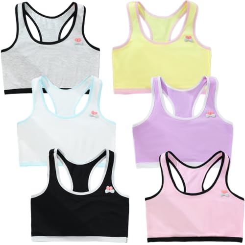 Girls Training Bra Cotton Bralette Seamless Cami Sports Vest