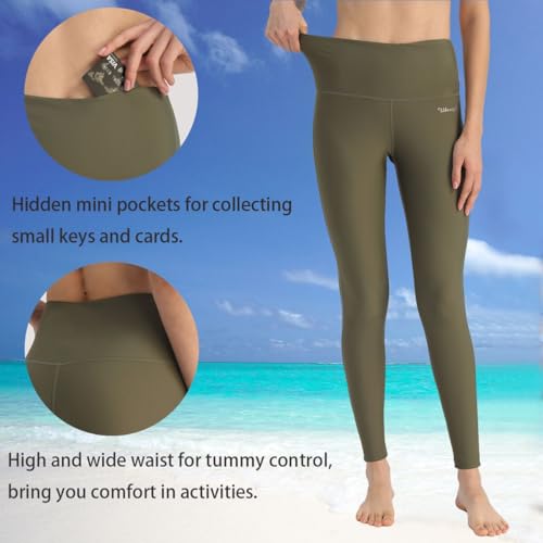 Image of Ubestyle Women's Swim Pants UPF 50+ High Waist Rash Guard Leggings