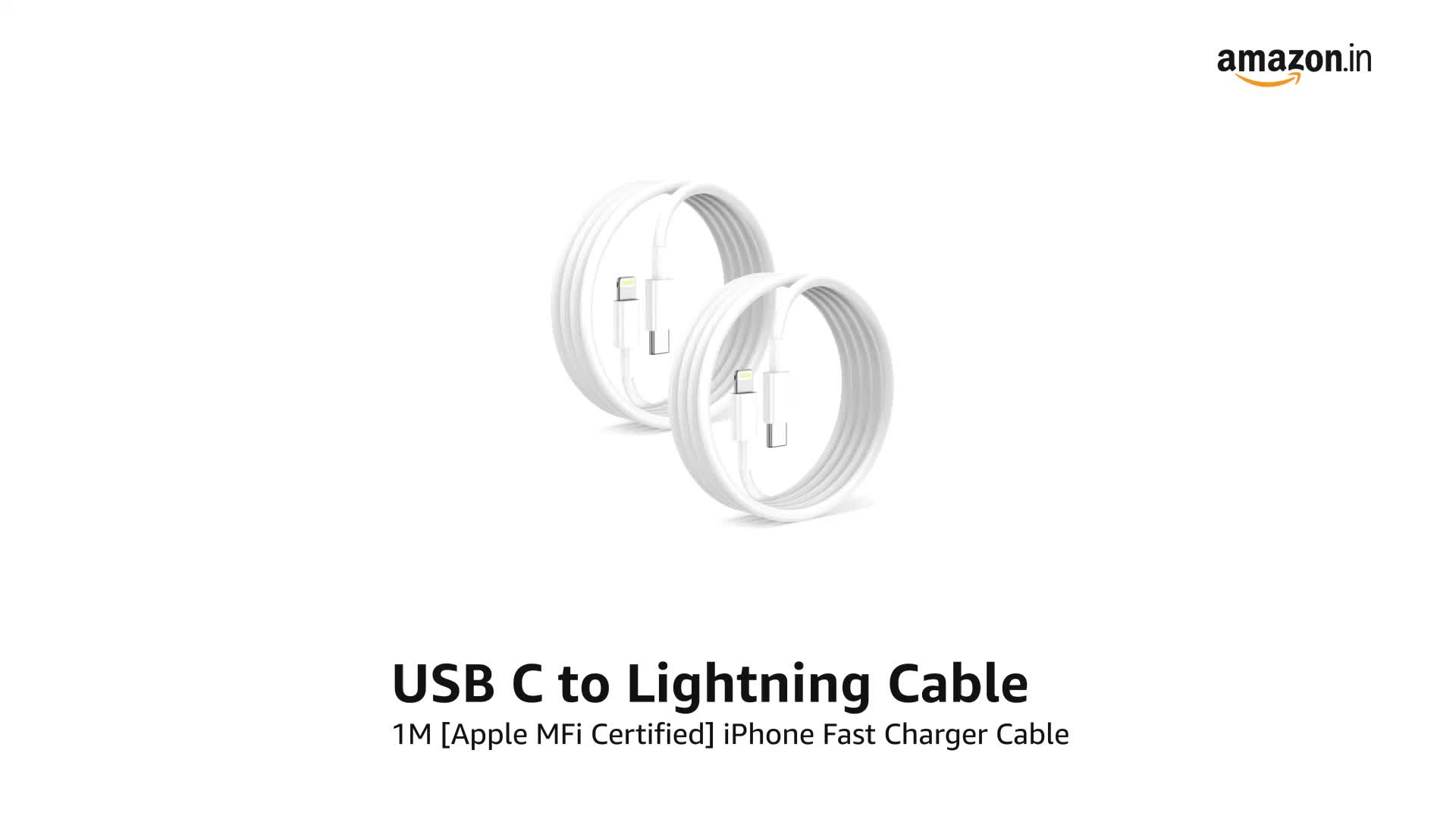 AILKIN Usb C To Lightning Cable 1M[Apple Mfi Certified] Fast Charger Cable Usb-C Power Delivery Charging Cord For 14/13/12/12 Pro Max/12 Mini/11/11Pro/Xs/Max/Xr/X/8/8Plus/Ipad & More,White