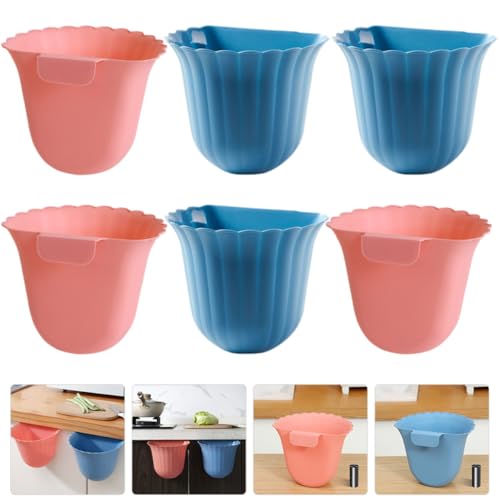 Set de 6 botes de basura colgantes para pared miniatura 7