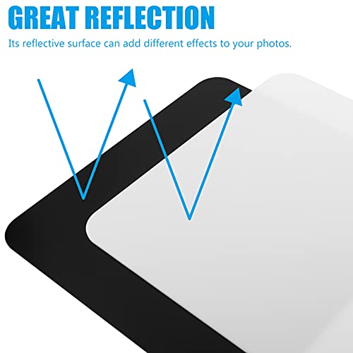 Lurrose 2Pcs Placa Placa Placa de Exposição Acrílico Reflexivo Estúdio Fotografia Tiro