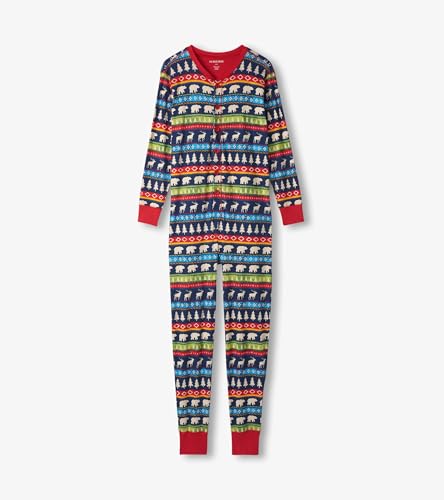 Hatley Little Blue House Adult Multicolor Whimsical One Size Union Suit Pajama2