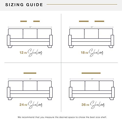 Mcs Floating Shelf, Room Decor Wooden Shelf, Walnut Woodgrain, 18 X 8 Inch, Set Of 2 #TOP5