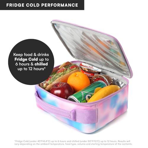 Image of Titan by Arctic Zone Fridge Cold Lunch Box with 2 Gel Ice Packs, Small Insulated Cooler Bag with Leak Proof Lining for School and Work, Cotton Candy