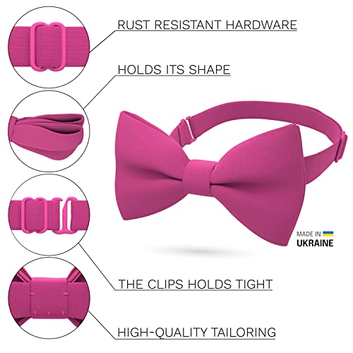 Image of Bow Tie House Mens Bowties Pre-tied Shape Clip on Bowtie Solid Men Formal Wear for kids, baby boys, toddler any age bow ties
