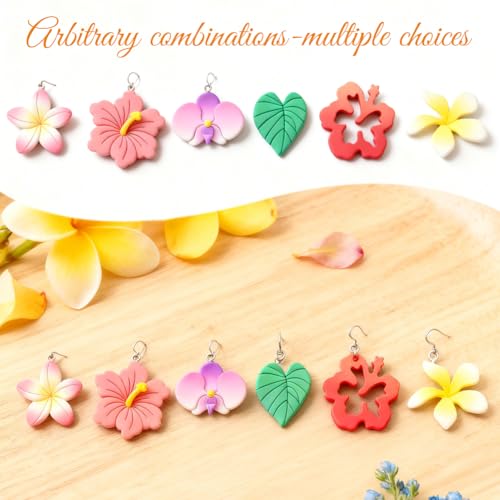 Image of ORIGACH 17 Pcs Flower Polymer Clay Cutters Set PLA Clay Earring Cutters for Earring, Necklaces, Bracelets Making Polymer Clay Molds with Storage Box