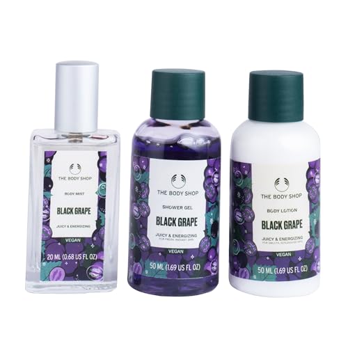 Image of The Body Shop Black Grape Shower Gel, Body Lotion & Body Mist Gift Set