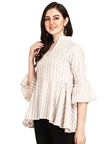 Image of DHRUVI TRENDZ Women's Cotton Regular Fit Top