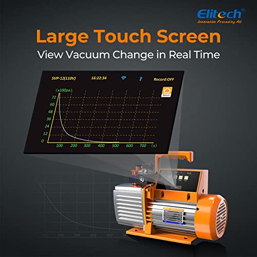 Elitech 12 Cfm Vacuum Pump 2 Stage Intelligent Hvac Vacuum Pump App Control, Svp-12 #TOP2