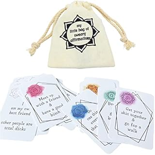 Funny Affirmation Cards 16pcs Sweary Gifts, Sweary Affirmations Cards, Positive Affirmation Cards Sweary, Swear Cards for Self-Improvement, Women Men Adults Teens Birthday Christmas Gift Kids
