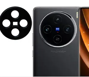 COVER CAPITAL Scratch Resitant Back Camera Lens Protector For Vivo X100 [With Photo Friendly Flash Cut] Black