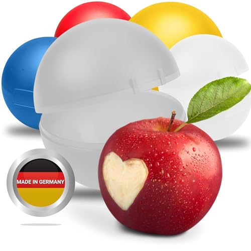 Uakeii Apfelbox für die Schule aus Kunststoff - Apfeldose BPA-frei - Perfekt für den Transport von Äpfeln (Transparent)