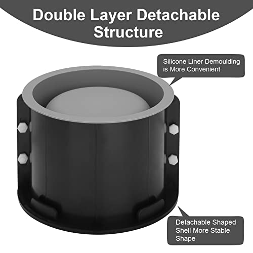 Large Round Silicone Planter Mold, Reusable Round Shape Concrete Clay Plaster Moulds For Diy Homemade Succulent Plant Pots, Durable Home Decor Garden Decorations Mould Concrete Molds (Round) #TOP1