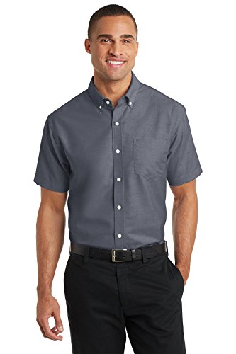 Port Authority SuperPro Oxford Shirt – Wrinkle-Resistant, Stain Release, Cotton Blend (Green, XS)
