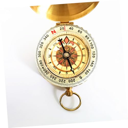 Brújula de Bolsillo Retro de Cobre para Camping miniatura 5