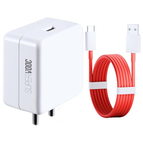 Image of Oneplus Original 65W SuperVOOC Single Port Charger with Type C 1M Cable, Dash /Superdart /Wrap Compatible with Oneplus 11R /10 /10 Pro /9 /9 Pro / 9R -Fast (SuperVOOC 65W Set)