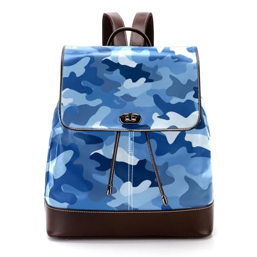 Sac à dos de travail ergonomique motif camouflage bleu contre la fatigue