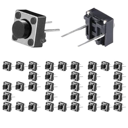 WMYCONGCONG 72 Pezzi Micro Interruttori Tattili 6x6x9mm Con Tappi Colorati Per Arduino – 7 Colori, Momentanei - 3