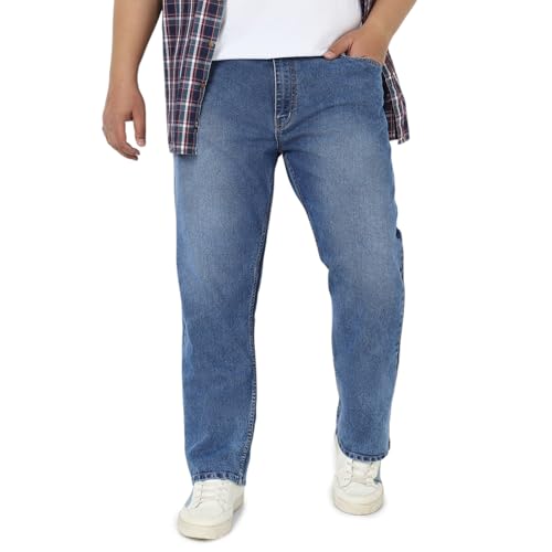 Image of Urbano Plus Men's Straight Fit Mid Rise Jeans