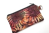 Batik Sunflower Fabric Glasses Case or Cosmetic Pouch