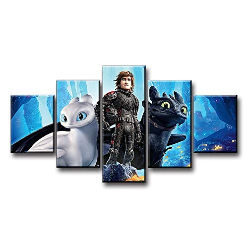 MYJXKL Impression sur toile5 pièce Dark Knight Batman vidéo   jeu décoratif affiche HD mur photos pour chambre décor Cover