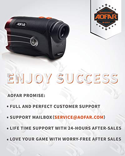 AOFAR GX-2S Slope Golf Rangefinder Flag-Lock with Vibration, 600 Yards Range Finder, 6X 25mm Waterproof, Carrying Case, Free Battery, Gift Packaging - Thumbnail 4