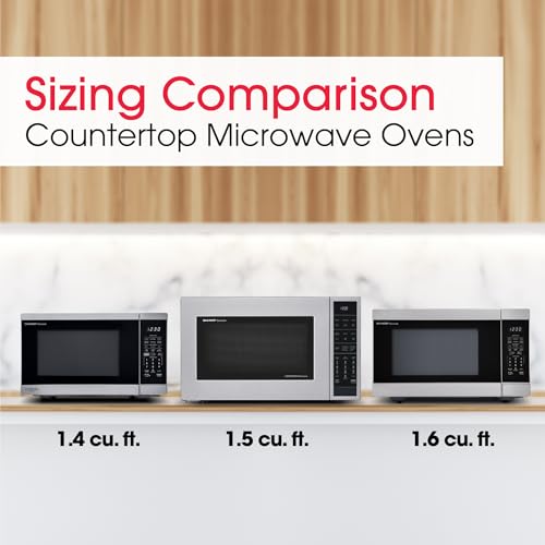 SHARP SMC1585KS Convection Countertop Microwave Oven with Removeable 15.4" Carousel Turntable, 1.5 Cubic Feet, 900 Watt, Sensor Cooking, Stainless Steel by Sharp - Image 8