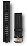 Garmin Quick Release Bands (20 mm) Black with Rose-Gold Small/Medium