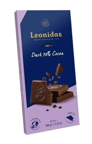 Leonidas Belgian Dark Chocolate Bars 70% Cocoa (6 x 100 g) – Premium Belgian Chocolatier Cocoa-Rich Bars | Intense Dark Chocolate Gift Pack | Luxury Chocolate for Gifting & Everyday Indulgence - Image 6