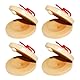 Sarini 4Pcs Holz Kastagnetten Finger Clackers Clappers Bildung Clappers Percussion Instrumente Mini Clap