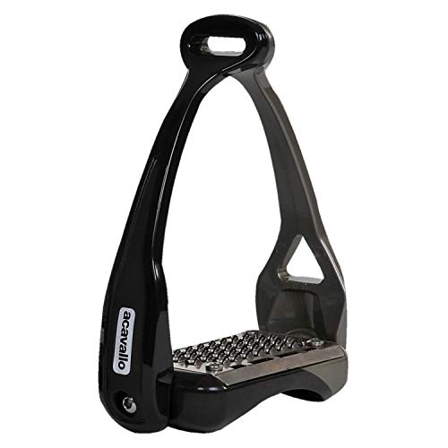 Acavallo Opera Stirrups Black/Titanium Estribos Negro/Titanio, Unisex Adulto, 12 cm Cover