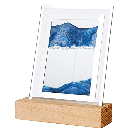Lampe de chevet créative en sable mouvant bleu cadeau déco idéal veilleuse USB