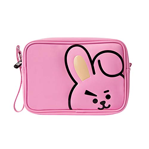BT21 Official Merchandise by Line Friends - COOKY Enamel Cosmetic Bag Travel Pouch for Toiletry and Makeup