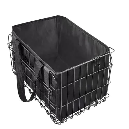 Panier pliable en métal pour transporter les courses et sac amovible pour vélo