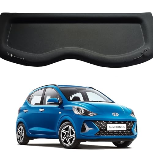 Image of Siwan Motor Car Parcel Tray /Boot Luggage Tray with Grand i10 NIOS (2019 to 2023, 3rd Gen) | Rear Diggi Cover | Perfect Fitting | Heavy-Duty Black Plastic