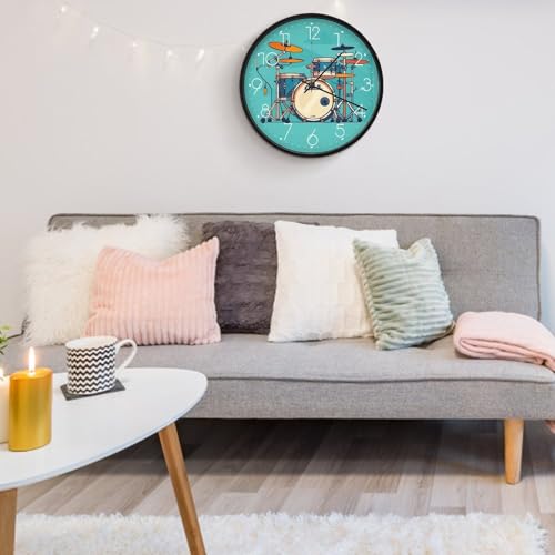Horloge murale silencieuse cuisine sans tic-tac ronde 25cm
