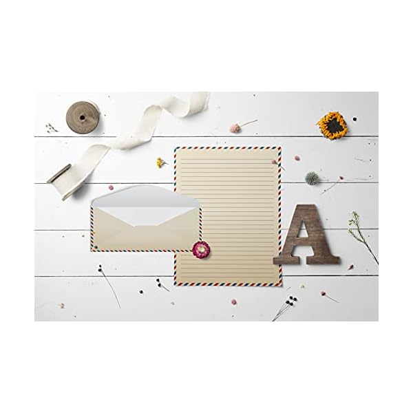 Vintage-Airmail-Stationery-Paper-Set-100-Piece-Set-50-Lined-Sheets-50-Matching-Envelopes-Letter-Size-85-x-11-inch-Double-Sided-Lined-Paper-by-Better-Office-Products Vintage-Airmail-Stationery-Paper-Set-100-Piece-Set-50-Lined-Sheets-50-Matching-Envelopes-Letter-Size-85-x-11-inch-Double-Sided-Lined-Paper-by-Better-Office-Products