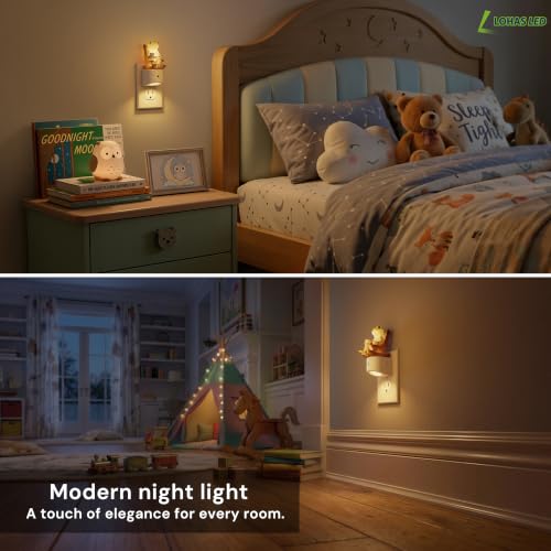 Image of L LOHAS LED Plug-in Night Light for Kids, Cute Frog, 3000K Soft White