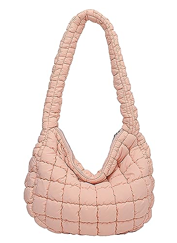 Image of Quilted Tote Bag for Women Puffer Bag Lightweight Padding Shoulder Purse Hobo Bags Satchel Handbag Cloud Bags with Zip 2026