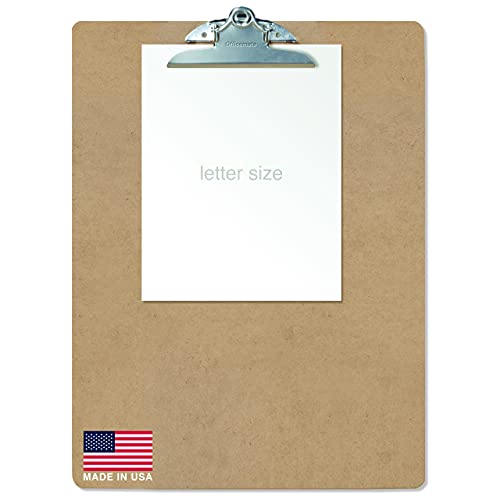 Officemate Recycled Wood Clipboard, 6 Inch Clip, 1 Pack Clipboard, Waybill Size (15 x 20 Inches), Brown (83104)