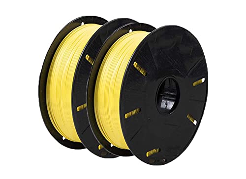 Image of Tesseract Premium PLA + 1.75mm 3D Printing Filament | Dimensional Accuracy + /- 0.03mm | Compatible with Most FDM Printers | 1 KG 3D Printer Filament - PLA Yellow (Quantity 2)