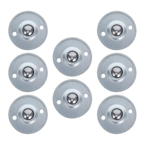 Luxshiny 8pcs General Ball Transfer Units Cy-12b Carbon Steel Roller Bearings with 360° Swivel Casters for Load Bearing Brackets and Heavy Duty Industrial Rollers