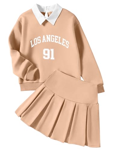 Ecolala Girls 2 Piece Outfits Cute Preppy Graphic Long Sleeve