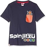 En parte con estampado goma LEGO Ninjago 5504 Camiseta, Azul (Bleu Marine Bleu Marine), 10 años para Niños