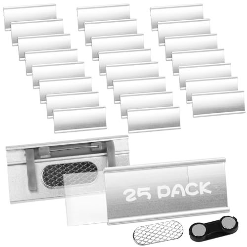SENLINLIN 25 Stück Namensschilder für Kleidung Magnet,...